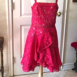 Alice + Olivia Stacey Bender Design Midi Pink Sundress